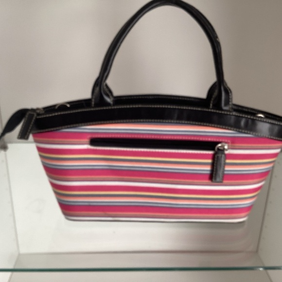 VINTAGE KADE SPADE NEW YORK FABRIC  PURSE RETRO RAINBOW - Picture 4 of 11